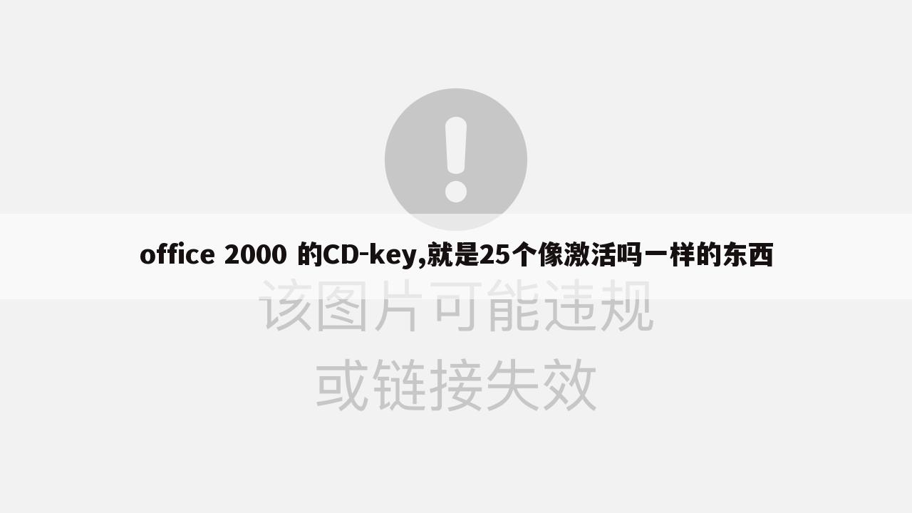 office 2000 的CD-key,就是25个像激活吗一样的东西