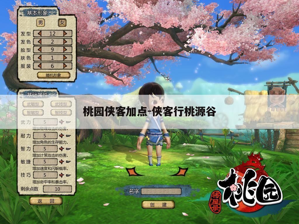 桃园侠客加点-侠客行桃源谷