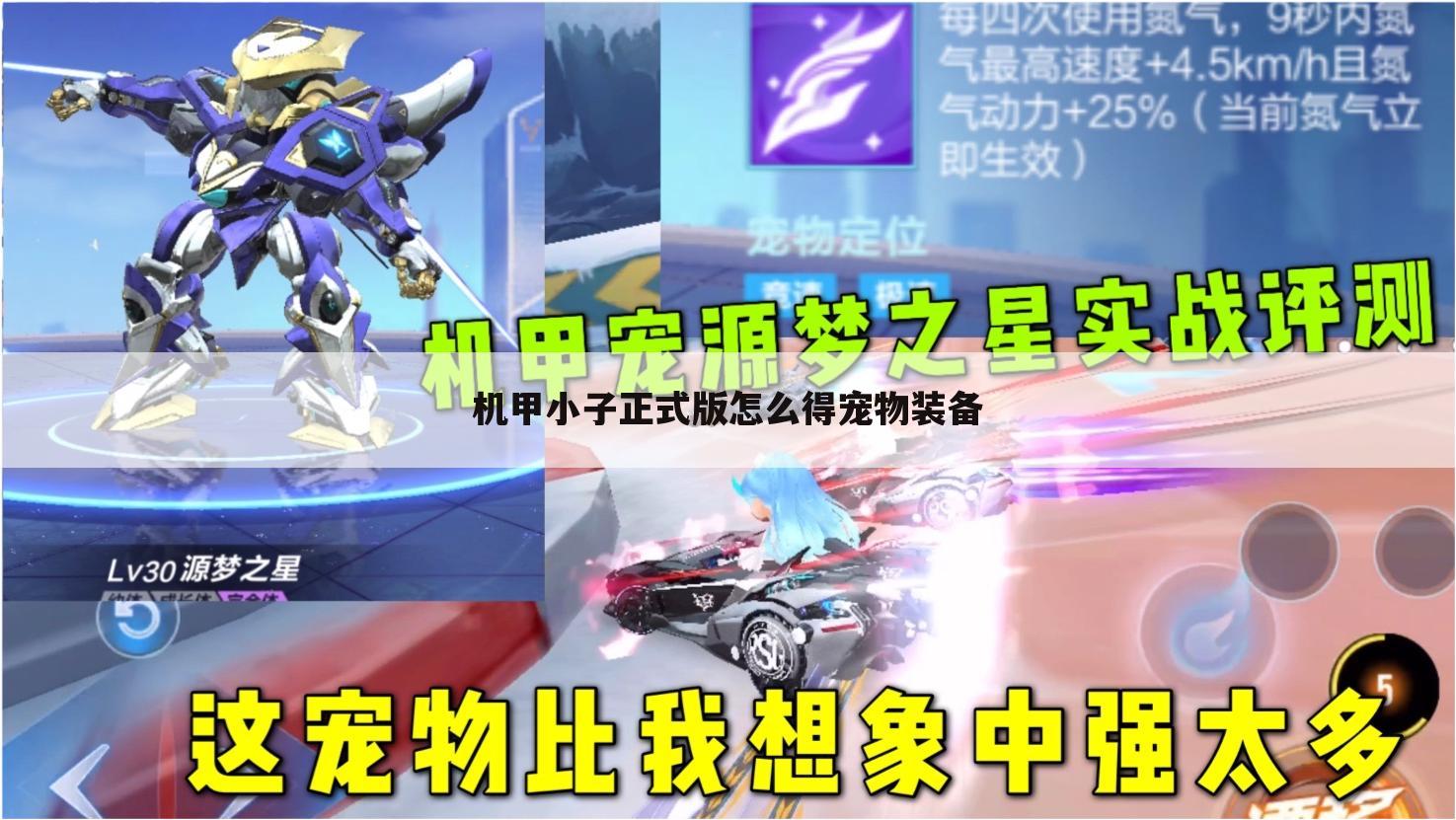 机甲小子正式版怎么得宠物装备
