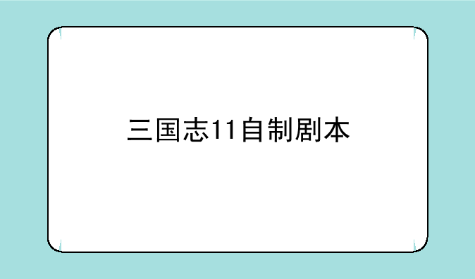 三国志11自制剧本