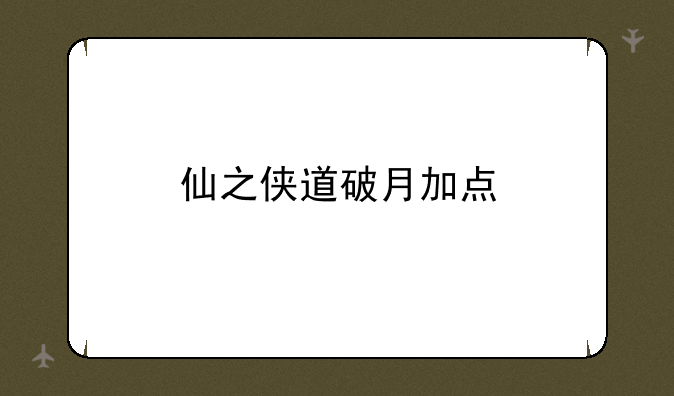 仙之侠道破月加点