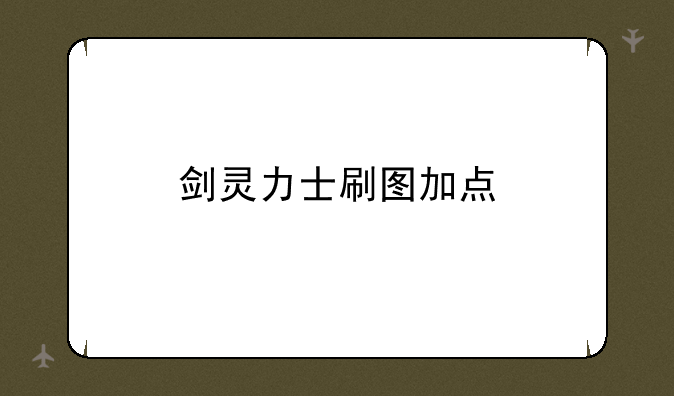 剑灵力士刷图加点