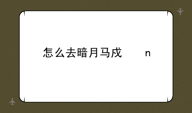 怎么去暗月马戏团