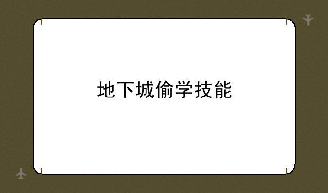地下城偷学技能
