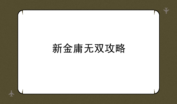 新金庸无双攻略