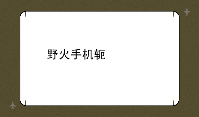 野火手机软件网