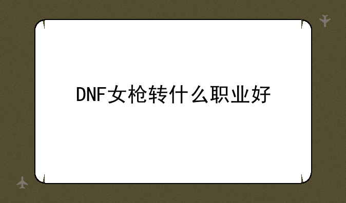 DNF女枪转什么职业好
