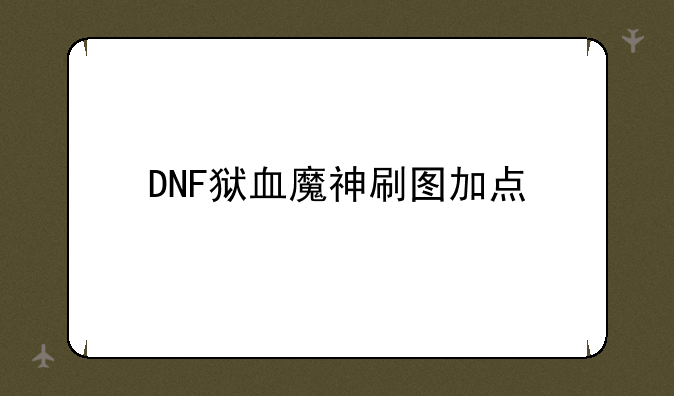 DNF狱血魔神刷图加点