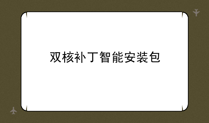 双核补丁智能安装包