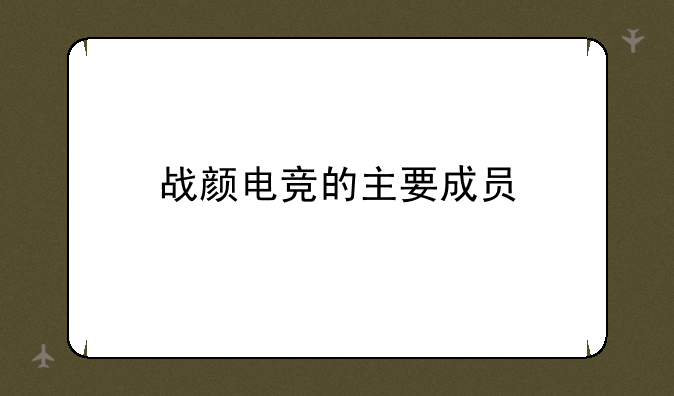 战颜电竞的主要成员