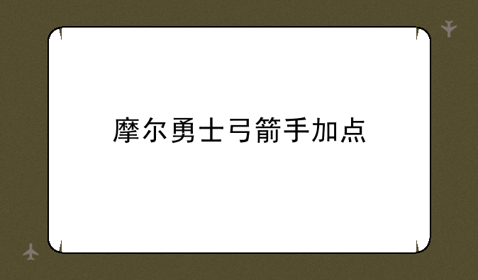 摩尔勇士弓箭手加点