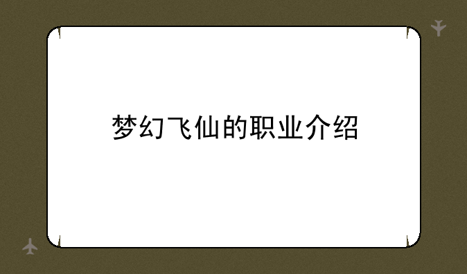 梦幻飞仙的职业介绍
