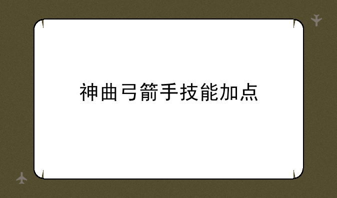 神曲弓箭手技能加点