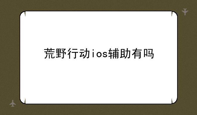 荒野行动ios辅助有吗