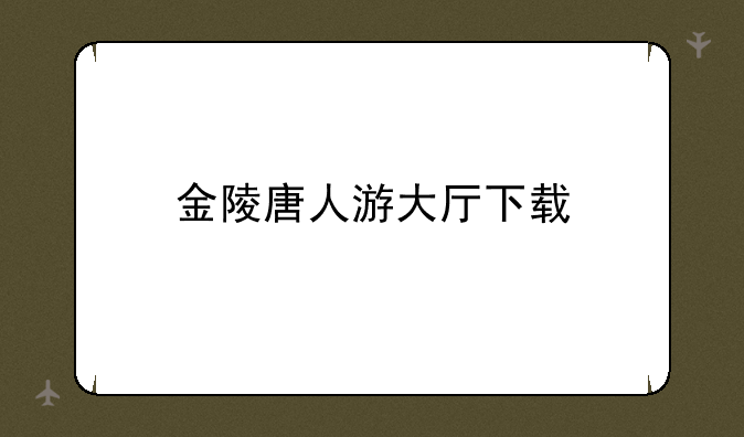 金陵唐人游大厅下载