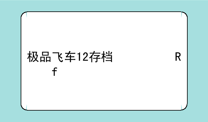 极品飞车12存档修改器