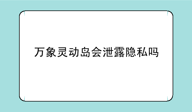 万象灵动岛会泄露隐私吗