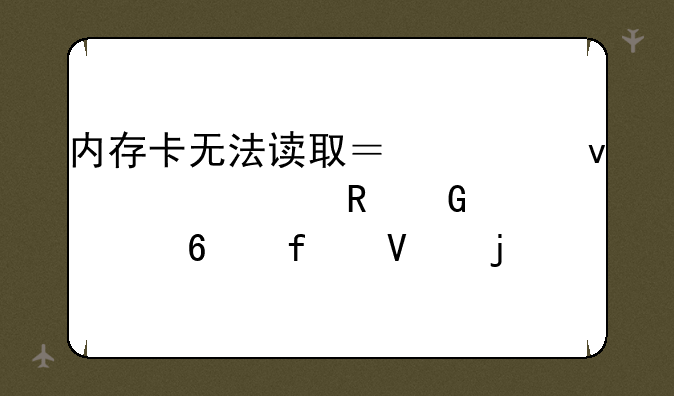 内存卡无法读取？轻松解决电脑读卡器故障