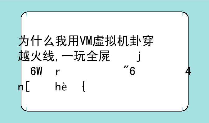 为什么我用VM虚拟机卦穿越火线,一玩全屏的单机游戏，CF就掉线