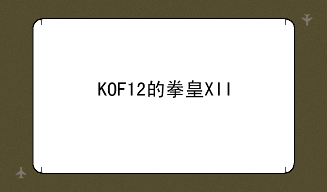 KOF12的拳皇XII