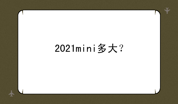 2021mini多大？
