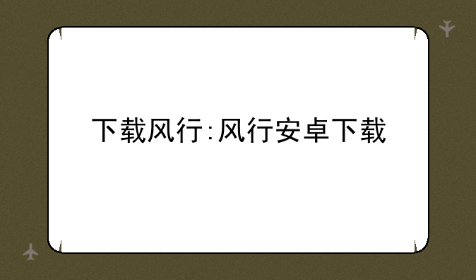下载风行:风行安卓下载