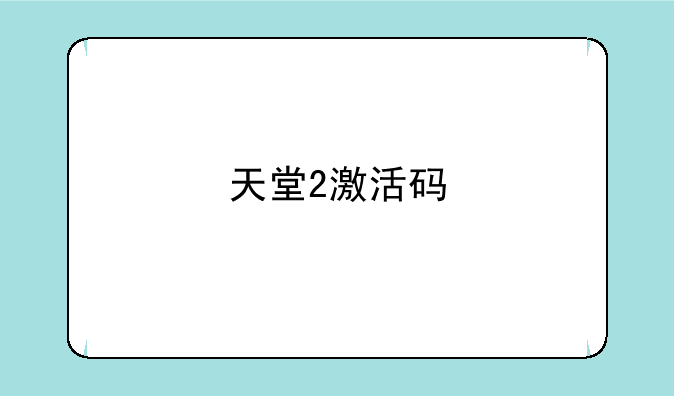天堂2激活码