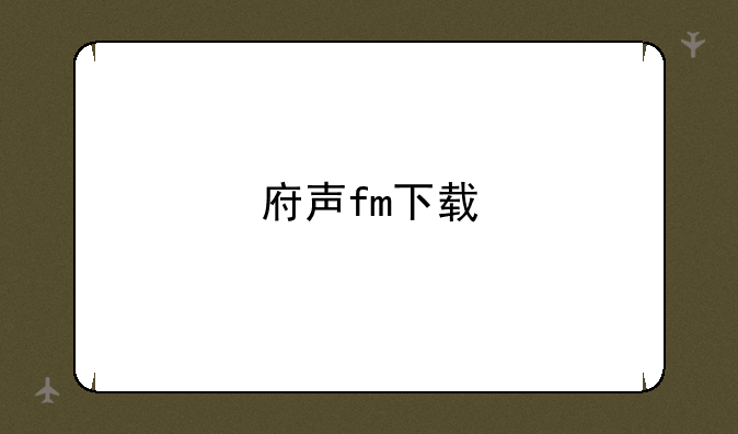 府声fm下载